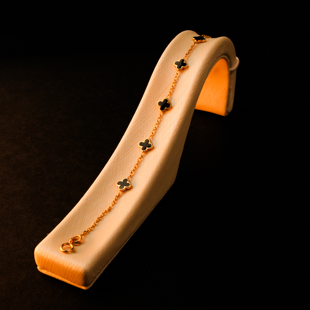 دستبند ونکلیف مینا سیاه